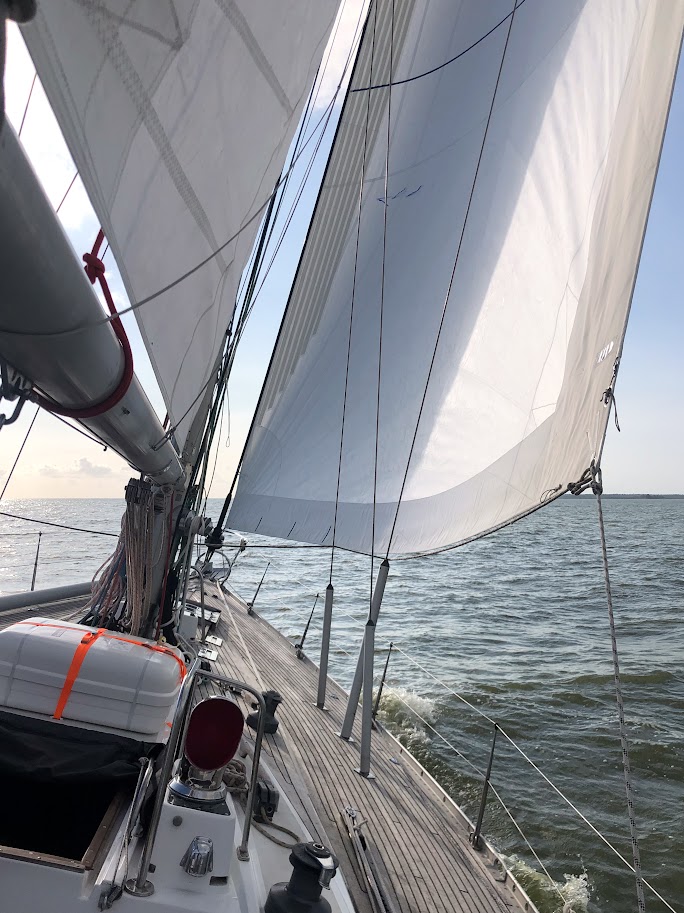 Swan 47 with new set of sails in Hydra Net Radial