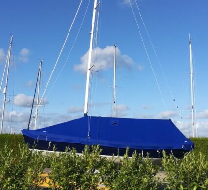 Wintertent blauw